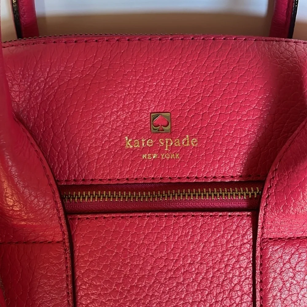 Kate Spade Bright Pink Top Handle Leather Satchel - Picture 6 of 11